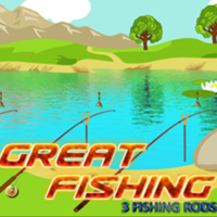 Free Online Games,Great Fishing is the game for real fishermen. You have three fish rods, worms and your goal is to catch as many fish as you can. The fish is biting today and you can enjoy fishing. Catch small and big fish, don't forget dig worms after every fishing and try to get all achivements.