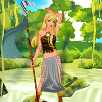Cute Tribal Huntress Dress Up
