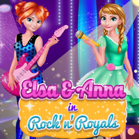 Elsa And Anna In Rock' N' Royals