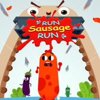 Run Sausage Run,ランソーセージランは面白いが危険なランニングゲームです。このゲームの主な役割はソーセージです！そして、このゲームでのあなたの仕事は、彼が多くのクレイジーな障害を回避するのを助けることです！