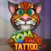 Talking Tom Face Tattoo