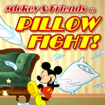 Mickey & Friends In Pillow Fight!