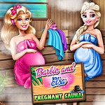 Barbie And Elsa Pregnant Sauna