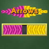 Arrows,Arrows is one of the Logic Games that you can play on UGameZone.com for free. Play with the arrows and see if you are among the brightest league of mathematicians! In this game, your task is to swap two sets of color arrows so that their positions are exchanged. When the game opens, you will be given a rectangle containing 8 arrow tiles, with 4 purple tiles on the left and 4 yellow tiles on the right, plus an empty space that separates the two sets of arrows in the middle. To swap the positions of the arrows, you may click a tile so that it moves to the empty space located in the direction that the arrow is pointing to, or jump over a tile of the opposite color and move to a blank. Once moved to the front, the arrows cannot move backward, for example, a purple arrow which is pointing to the right cannot be moved to the left after it has moved one step to the right. If no more moves can be made, you may click the Reset button under the puzzle to start again. Take notice of your score at the top of the screen and act quickly before it counts down to zero!