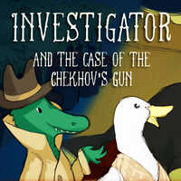 Investigator And The Case Of The Chekhov's Gun,Investigator and Case of the Chekhov's Gun to jedna z gier detektywistycznych, w które możesz grać na UGameZone.com za darmo. Badaczem tej sprawy jest aligator. Śledczy i jego pomocnik, Kaczka zepsutego szczęścia, zagłębiają się w coś, co wydaje się być samobójstwem Niedźwiedzia Dwubiegunowego, który prowadzi nielegalną hodowlę w swojej piwnicy.
