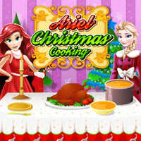 Ariel Christmas Cooking,Fröhliche Weihnachten! Weihnachten ist da! Disney Princess wird eine Weihnachtsfeier abhalten, Ariel und Elsa sind für die Vorbereitung des Abendessens verantwortlich und sie bereiten gemeinsam ein köstliches Weihnachtsessen für alle vor!